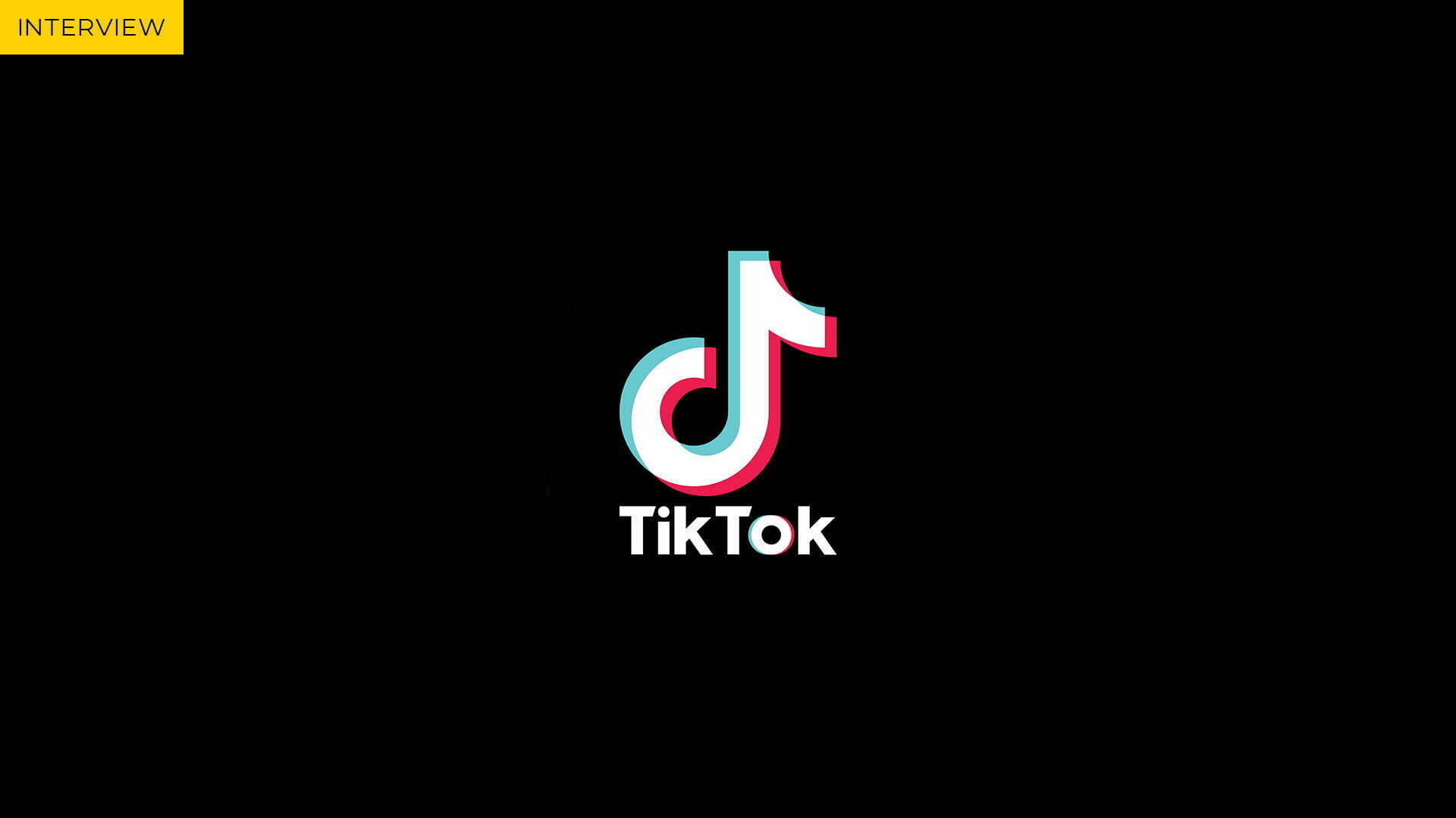 TikTok logo on a black background