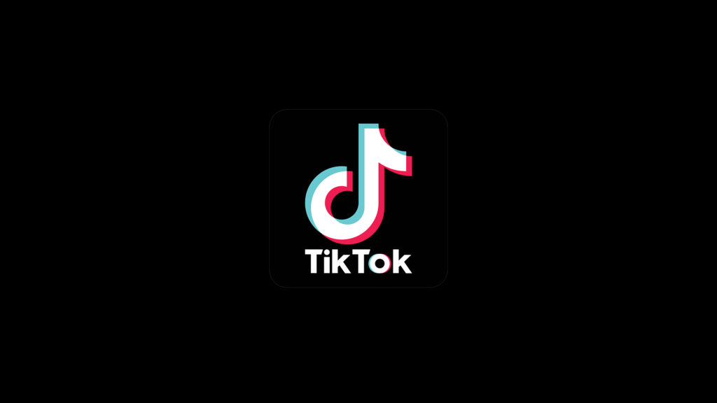 TikTok logo on a black background
