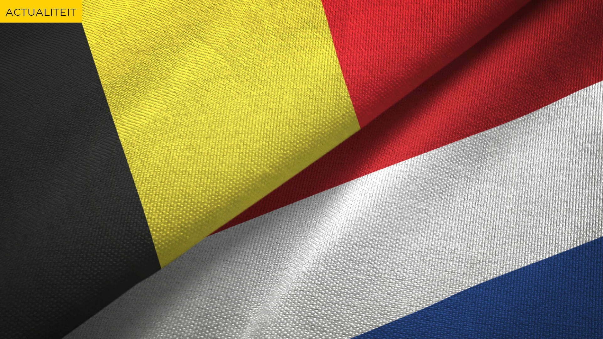 Belgian and Dutch flags overlapping