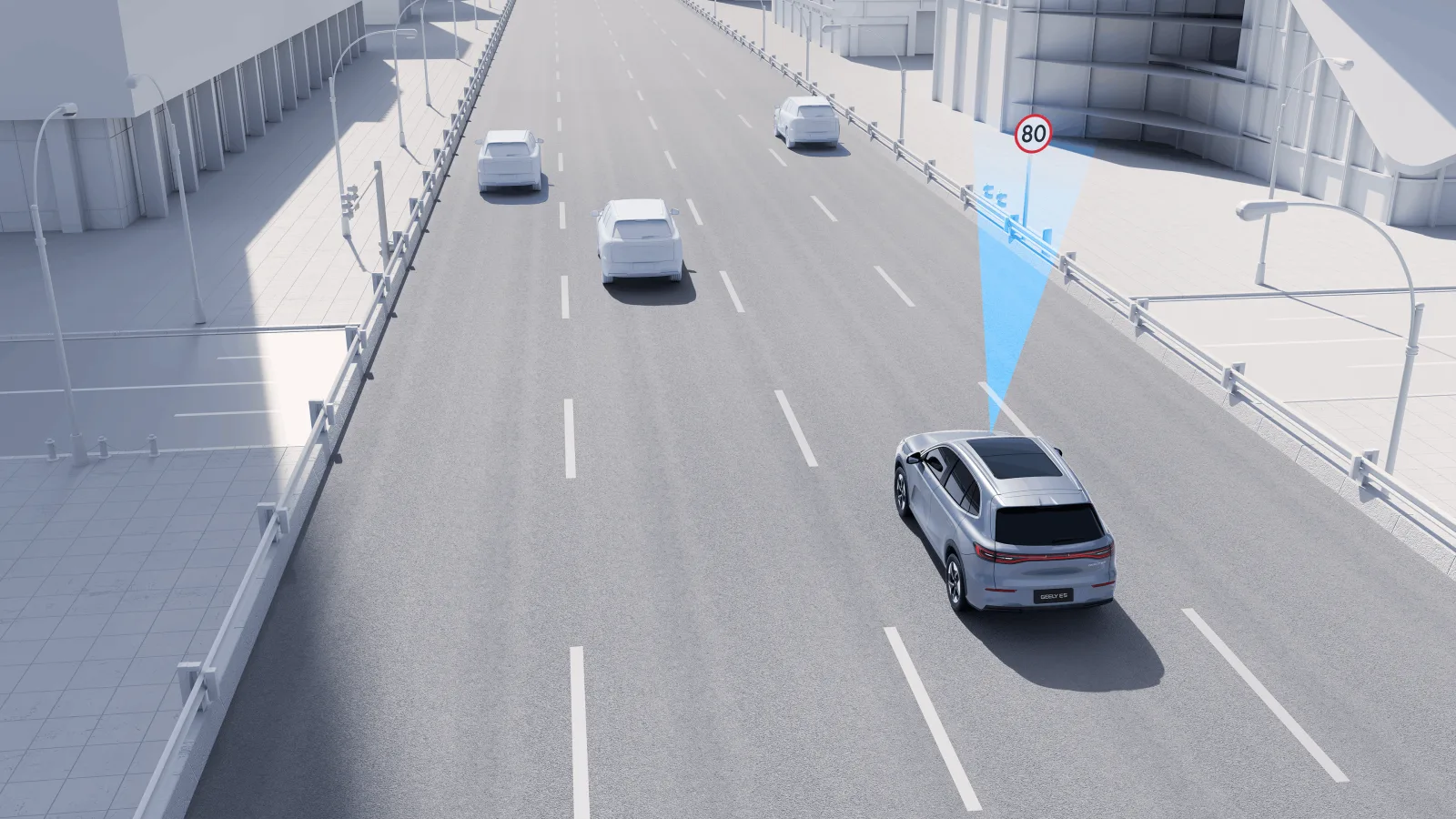Geely E5 – Verkehrszeichenerkennung