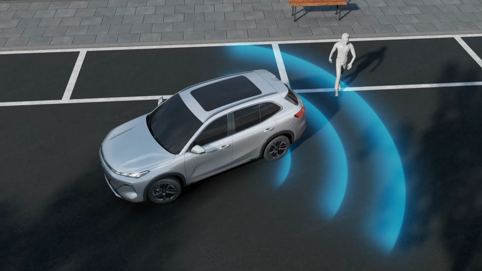 Geely Starray EM-i – Notbremsung bei niedriger Geschwindigkeit