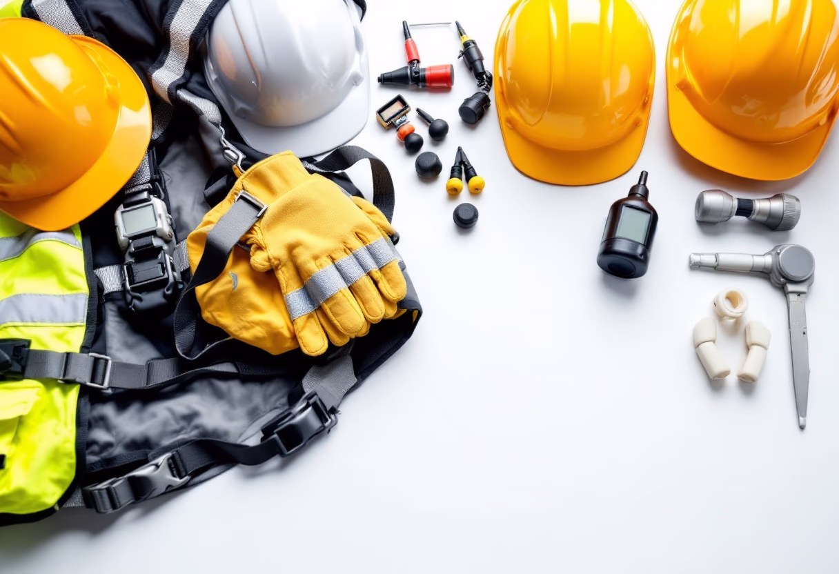 image of safety equipment for a trucking company