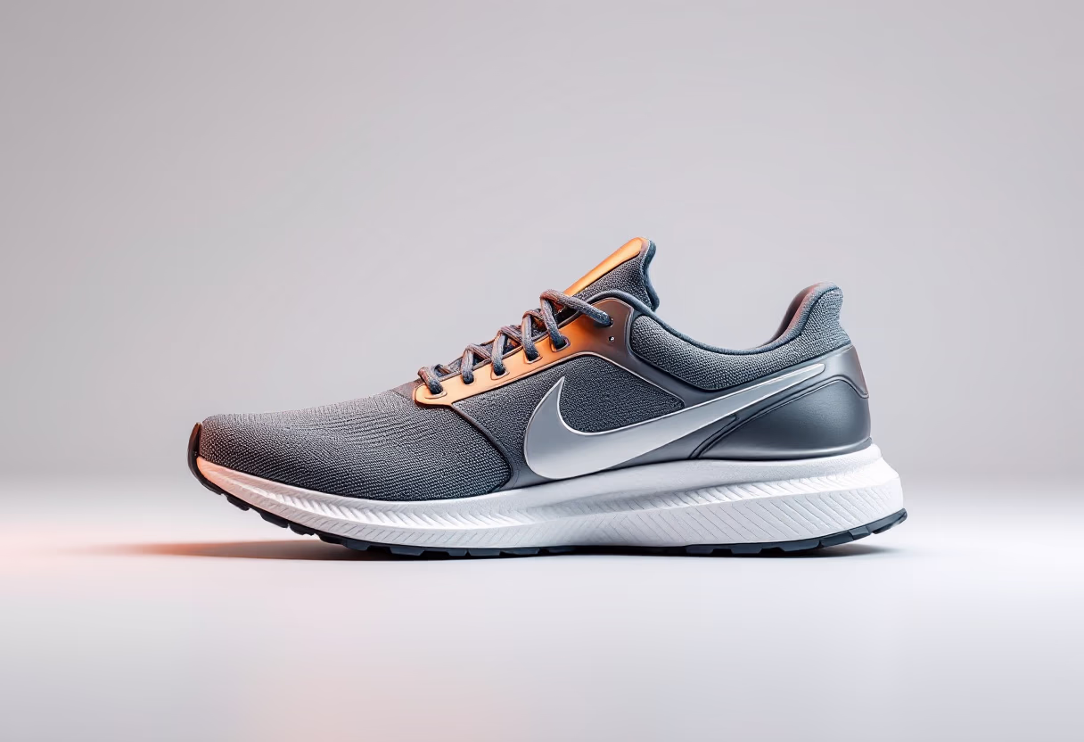 image of sporty running shoes