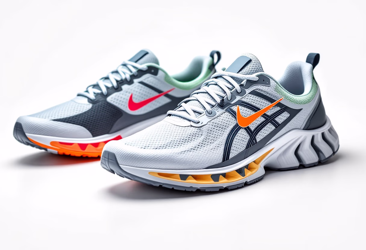 image of sporty running shoes