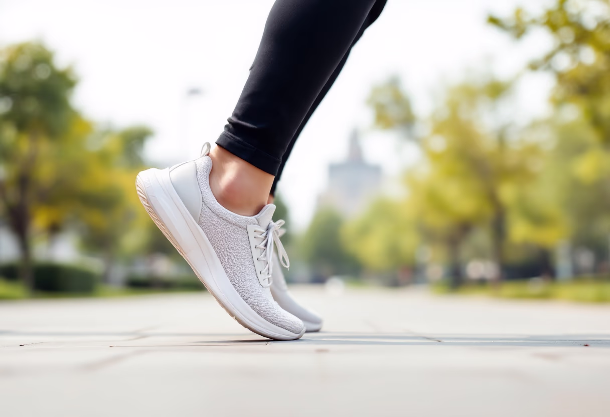 image of sporty running shoes