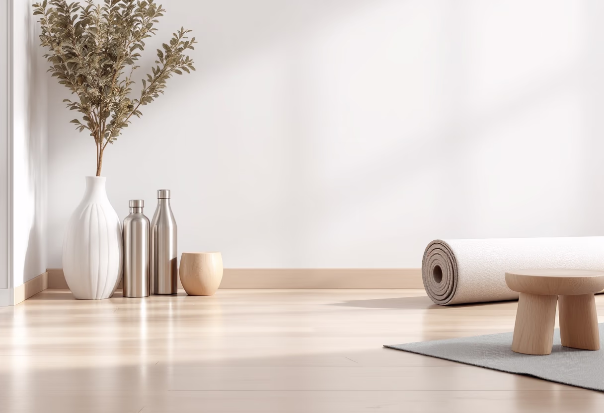yoga studio environment with equipment