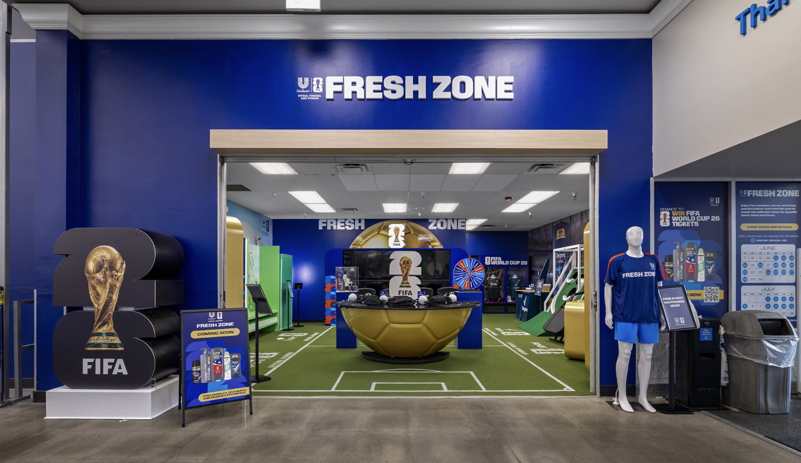 The FIFA Fresh Zone that RSM& built with Unilever on Walmart's Fourth Wall in Kansas City