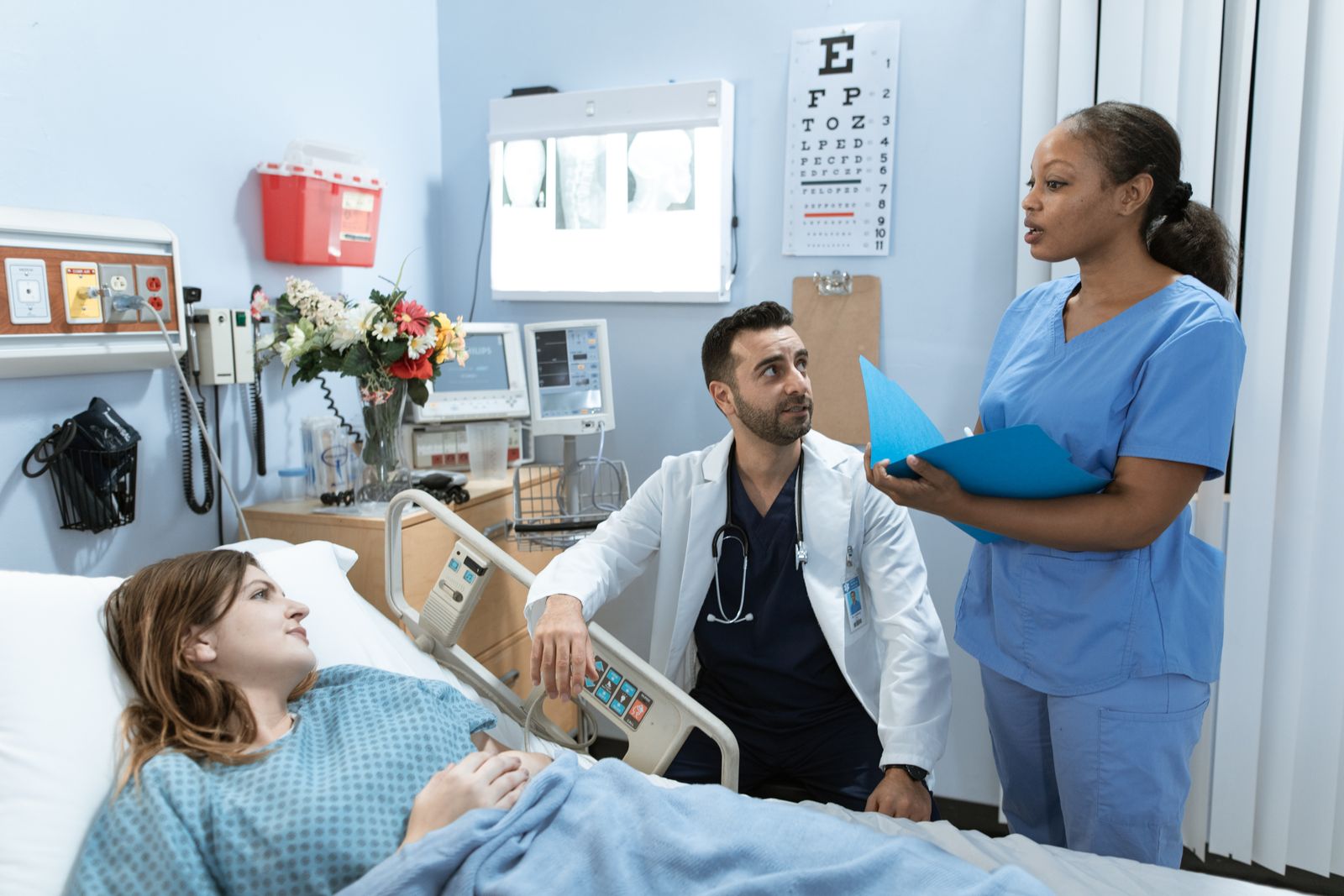Healthcare professionals at work