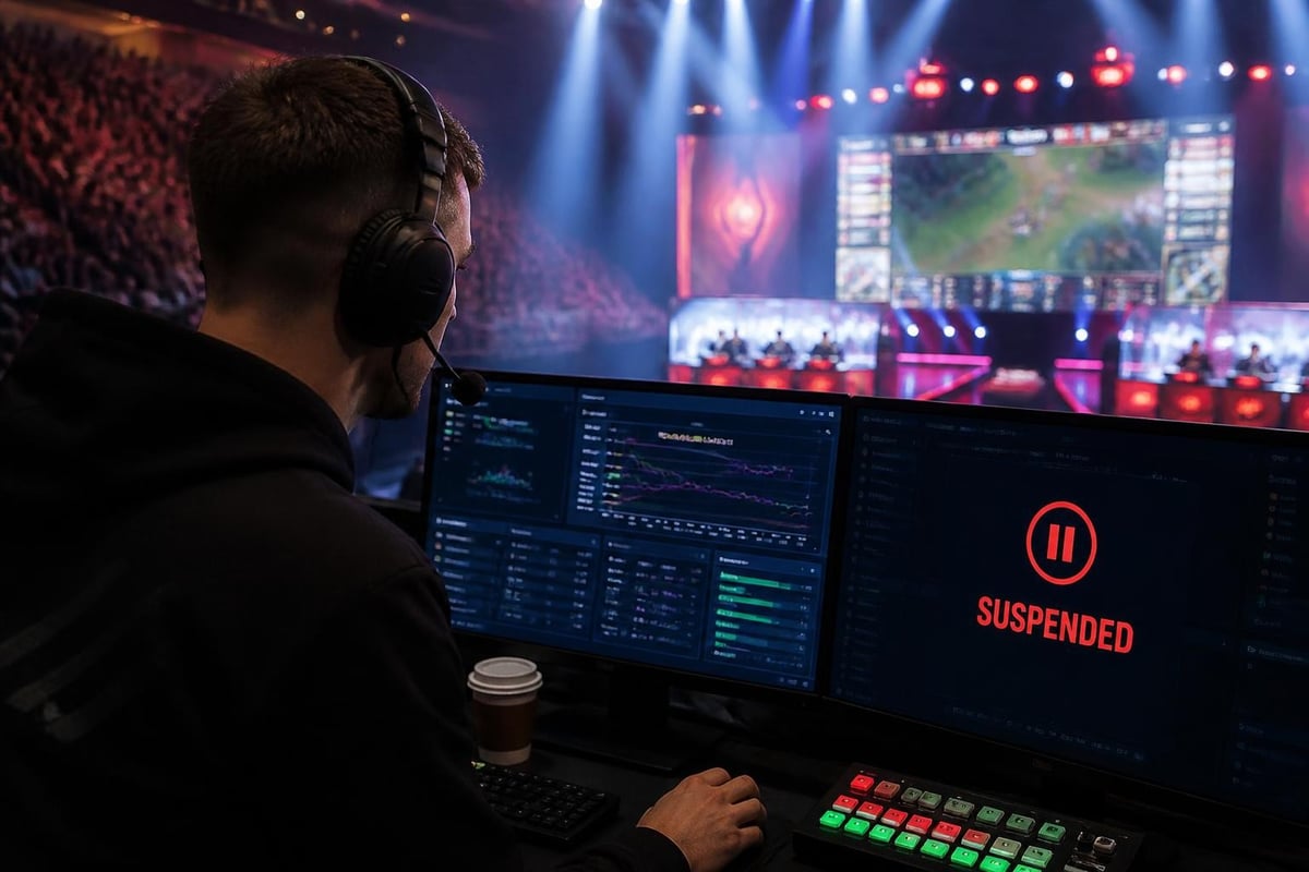 Live esports betting workflow