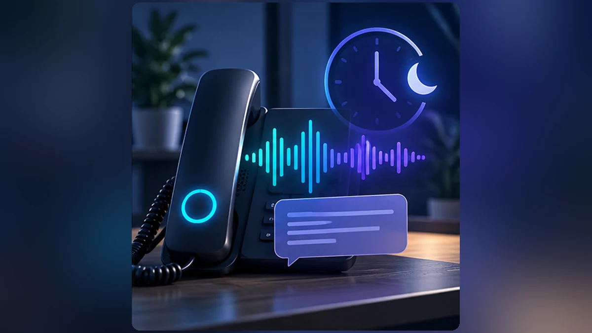 AI missed-call receptionist phone workflow, without people