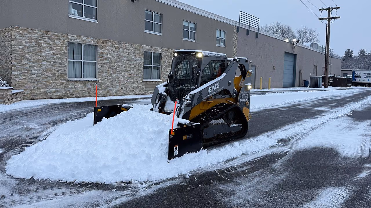 Professional snow removal by Earth Management Solutions in Eastern Connecticut