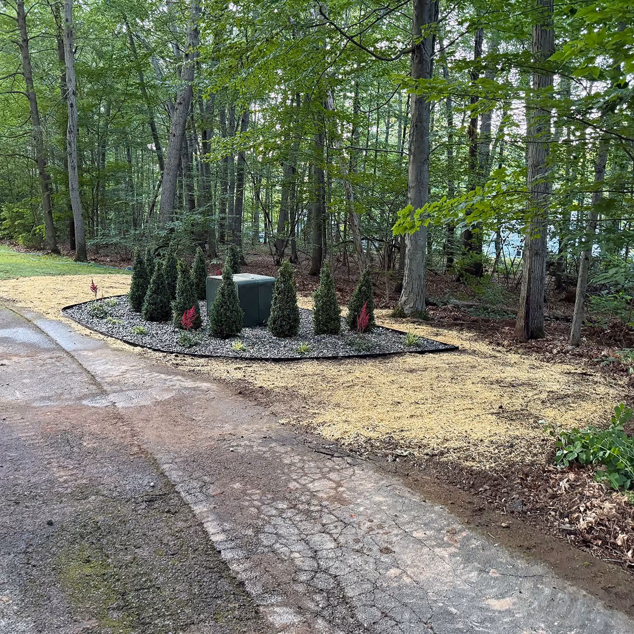 Landscape enhancements by Earth Management Solutions in Eastern Connecticut