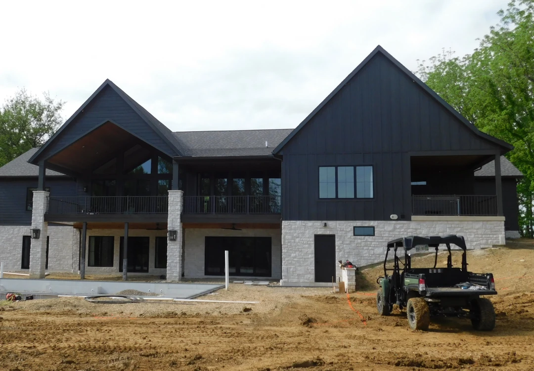 new home under construction no grass