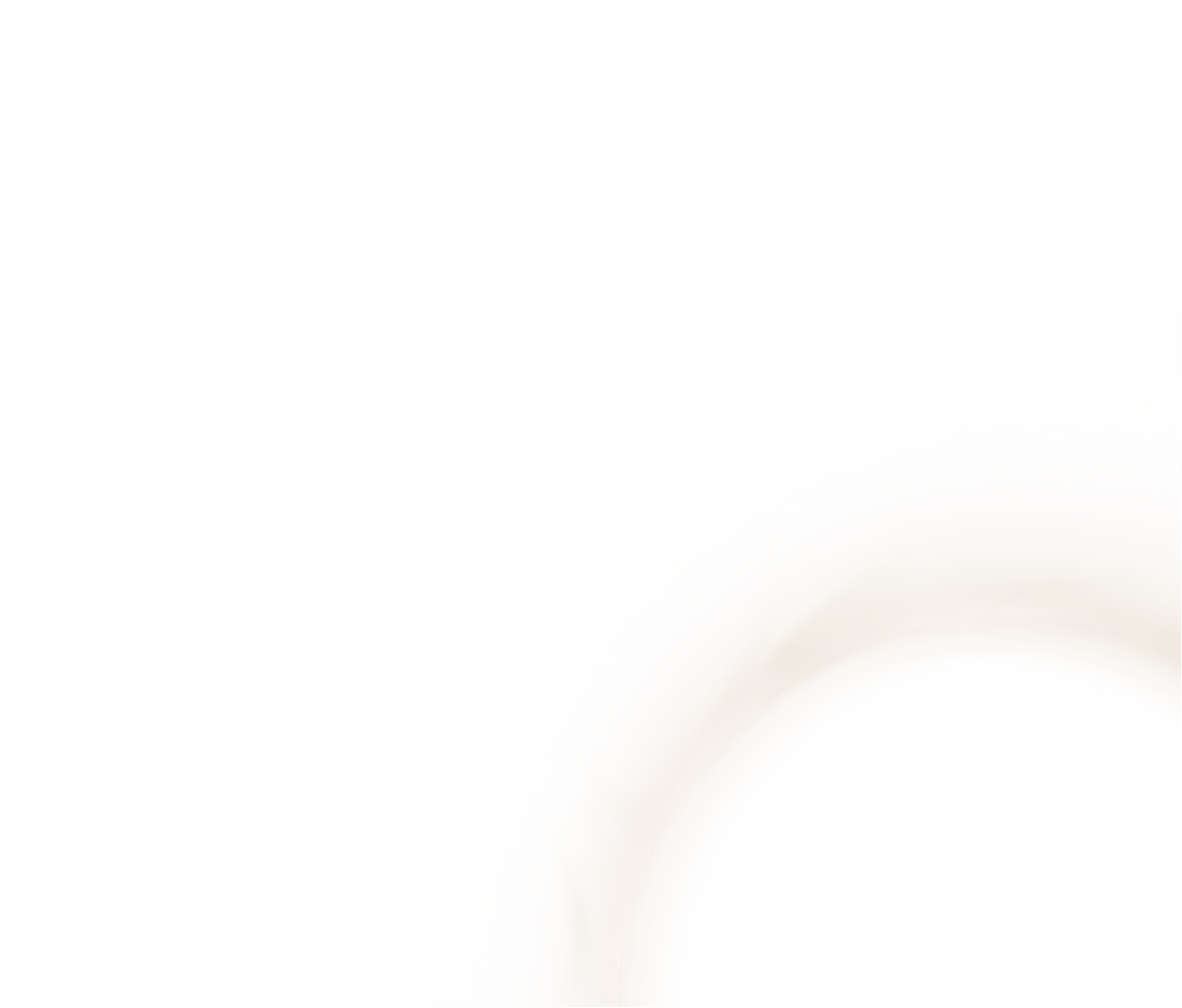 Smooth ivory-colored abstract circular ring with a subtle glowing effect around its edges on a black background.