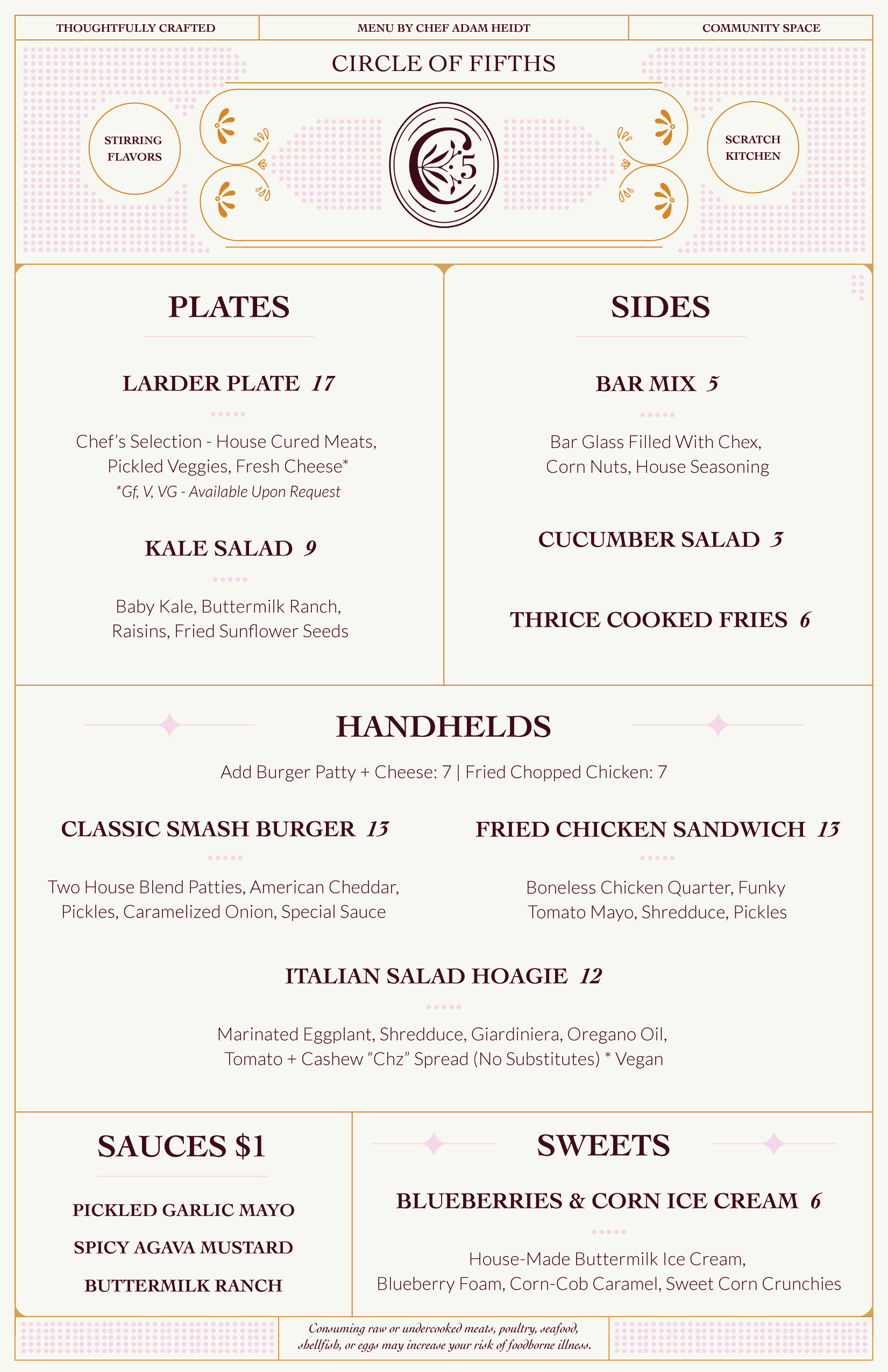 Dinner Menu Portfolio