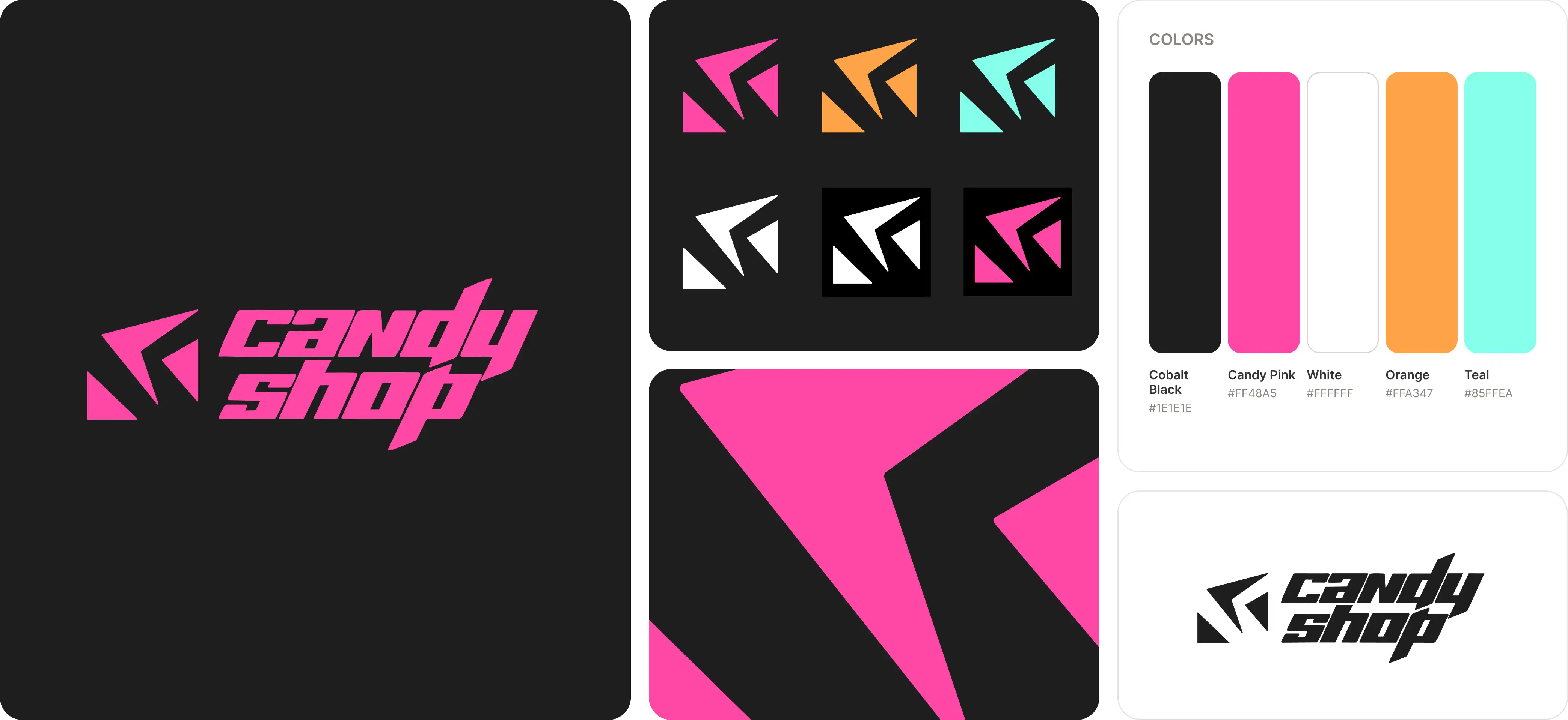 The Candy Shop logo on black