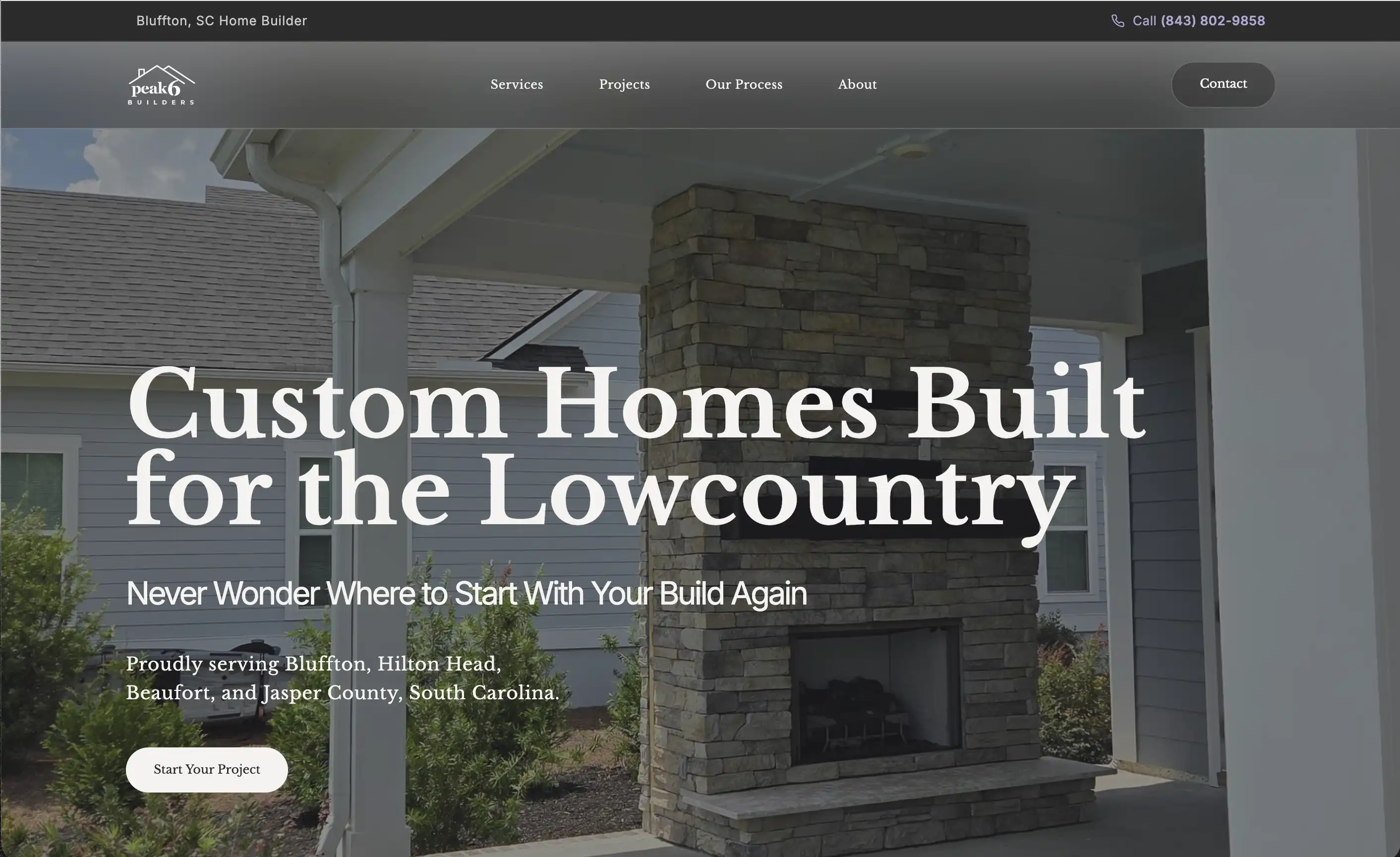 Peak 6 Builders website