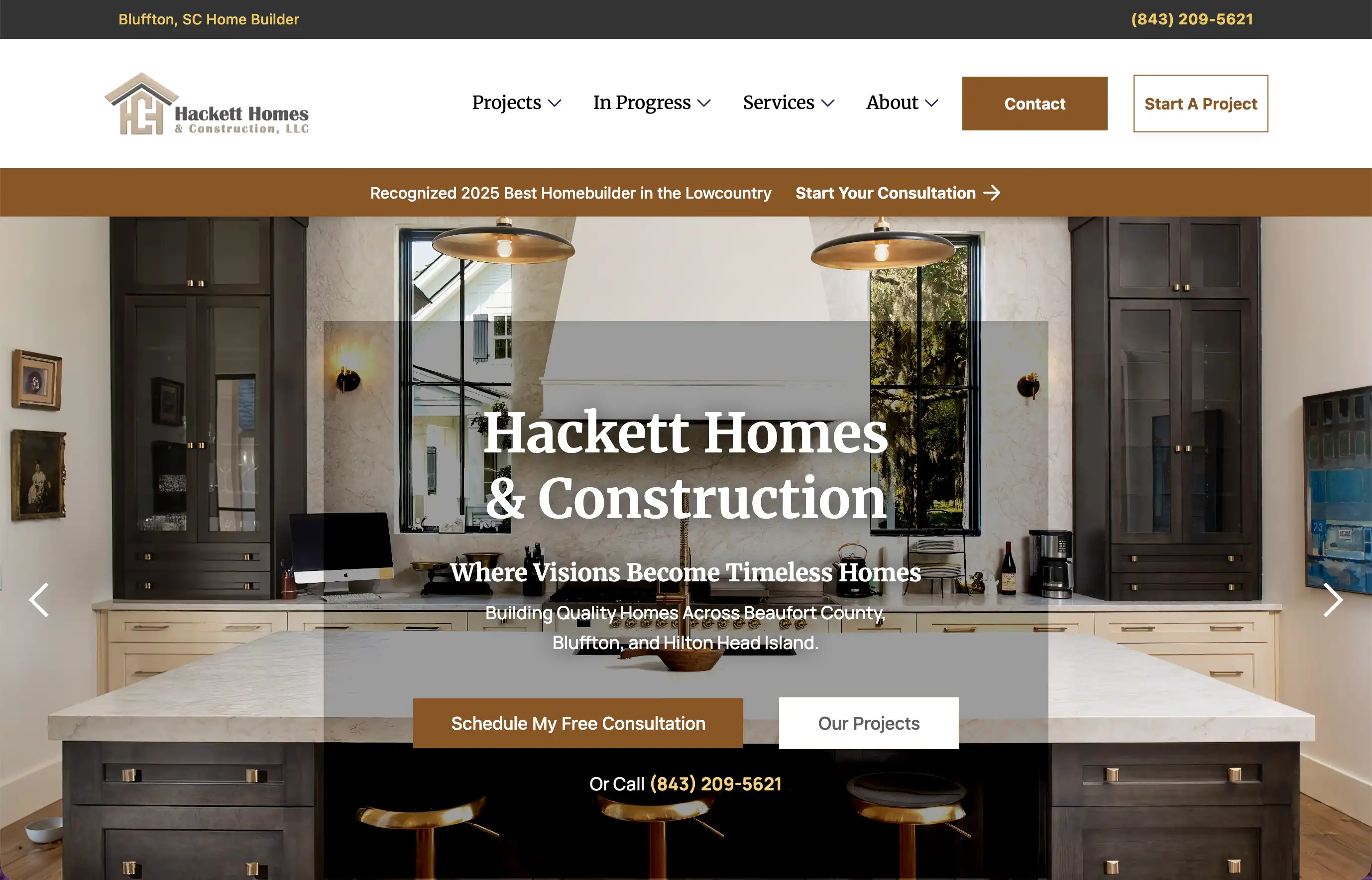 Hackett Homes website