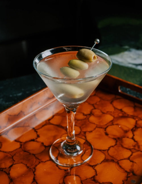 Two glasses of coffee liqueur drink