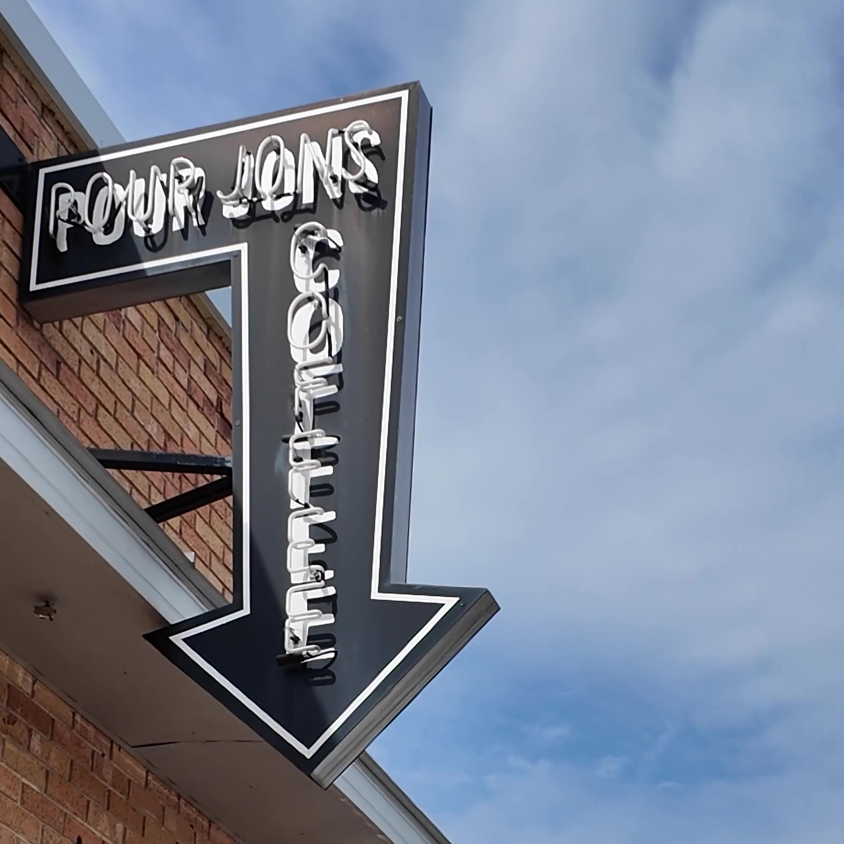Pour Johns Coffee sign