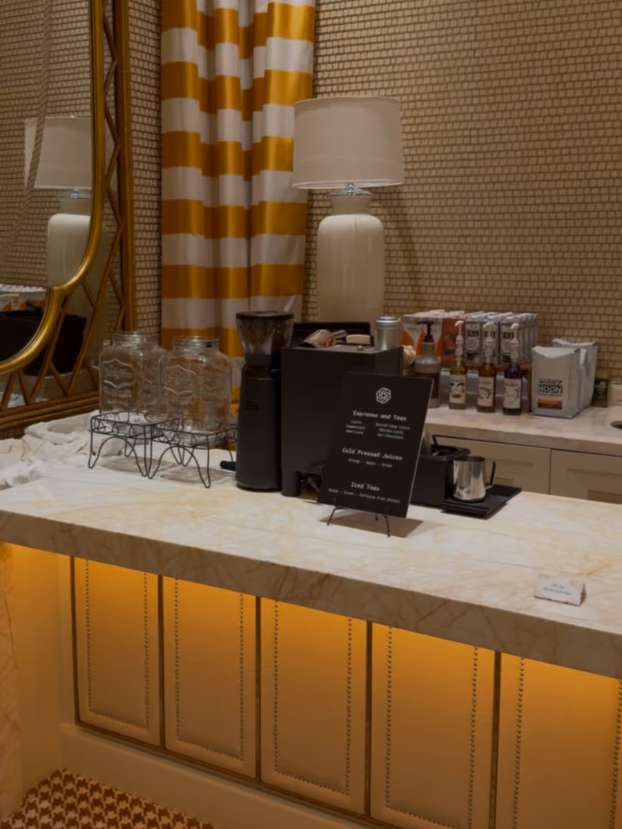 Vim Coffee Catering mobile espresso cart serving guests at a client event