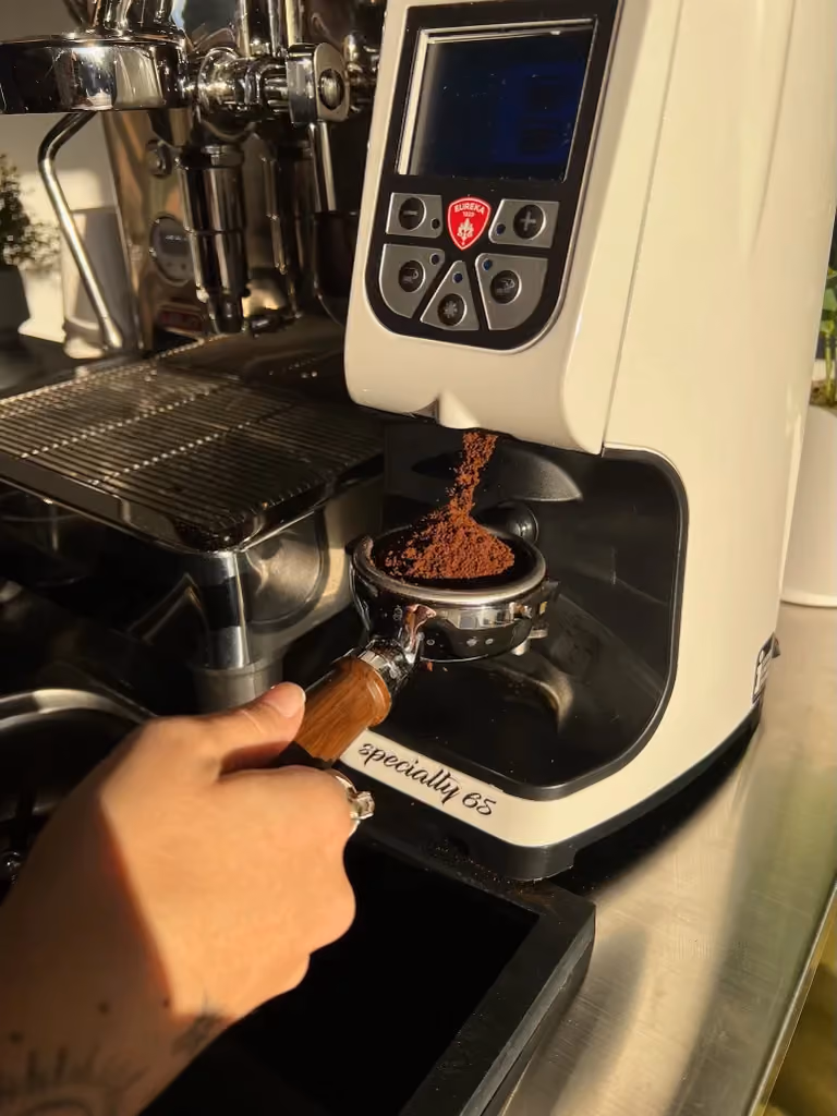 Vim Coffee Catering mobile espresso cart serving guests at a client event