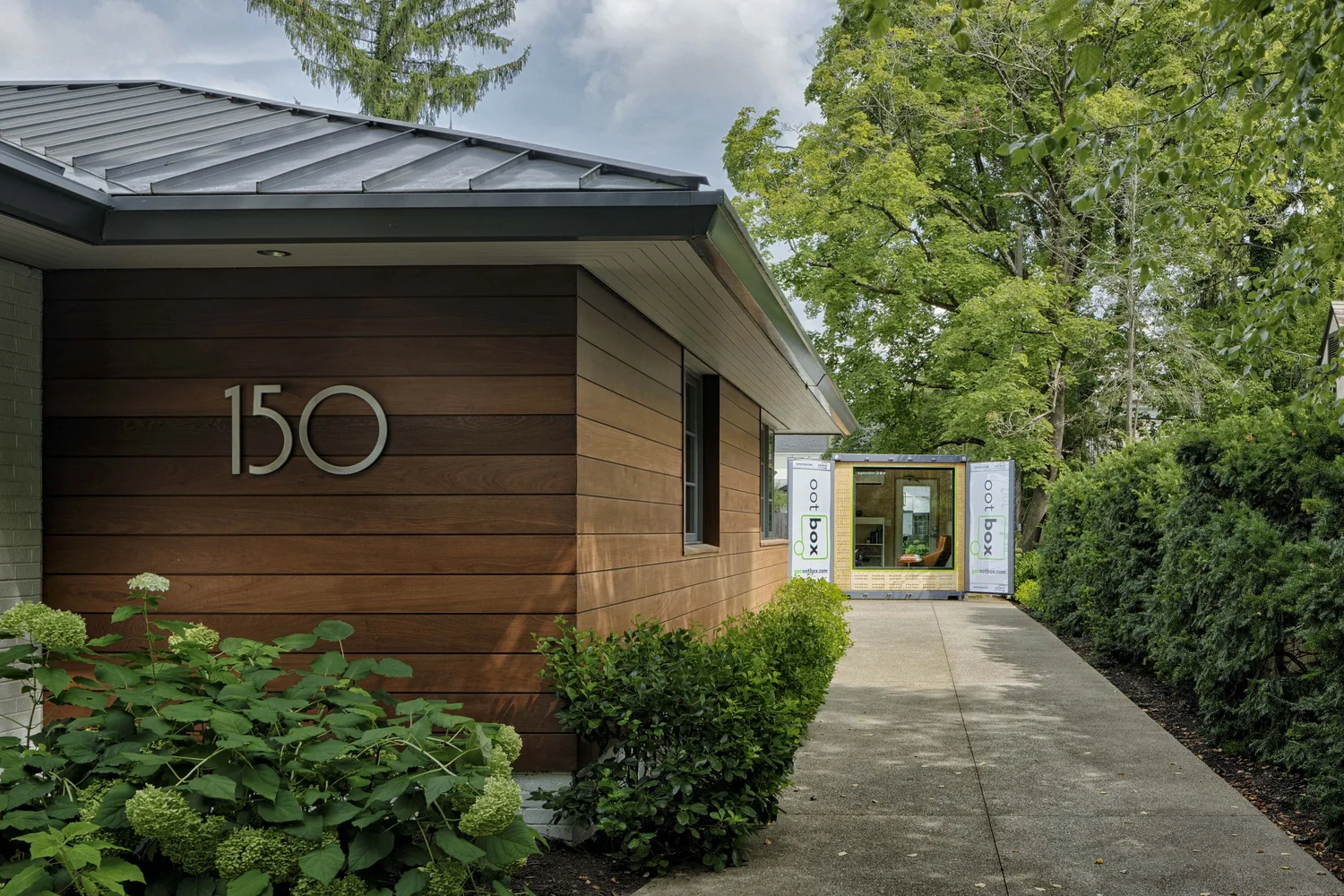 An ootBox installed beside a modern Ohio home