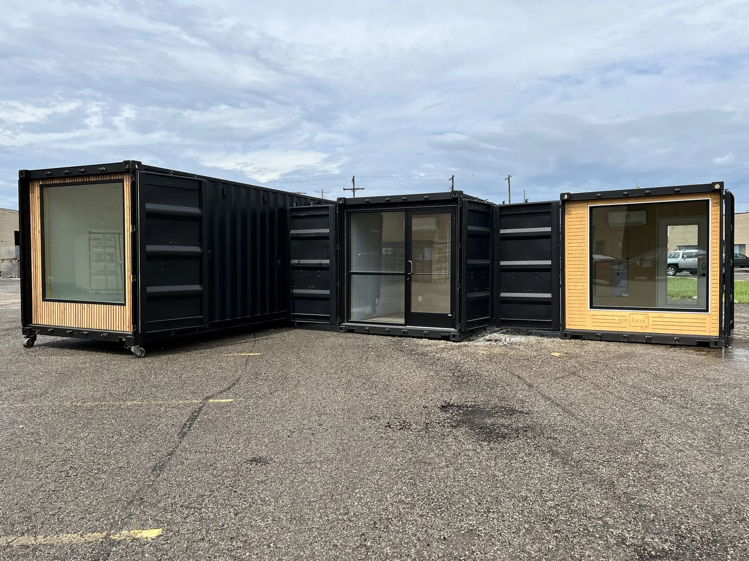A row of finished ootBox standard models
