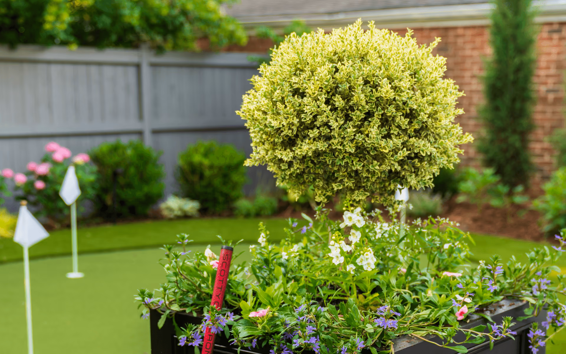 Compact Entertainment landscape design by KFiles Design in Charlotte, North Carolina