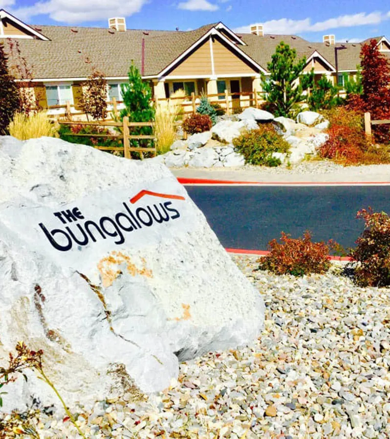 Monument sign on the rock 