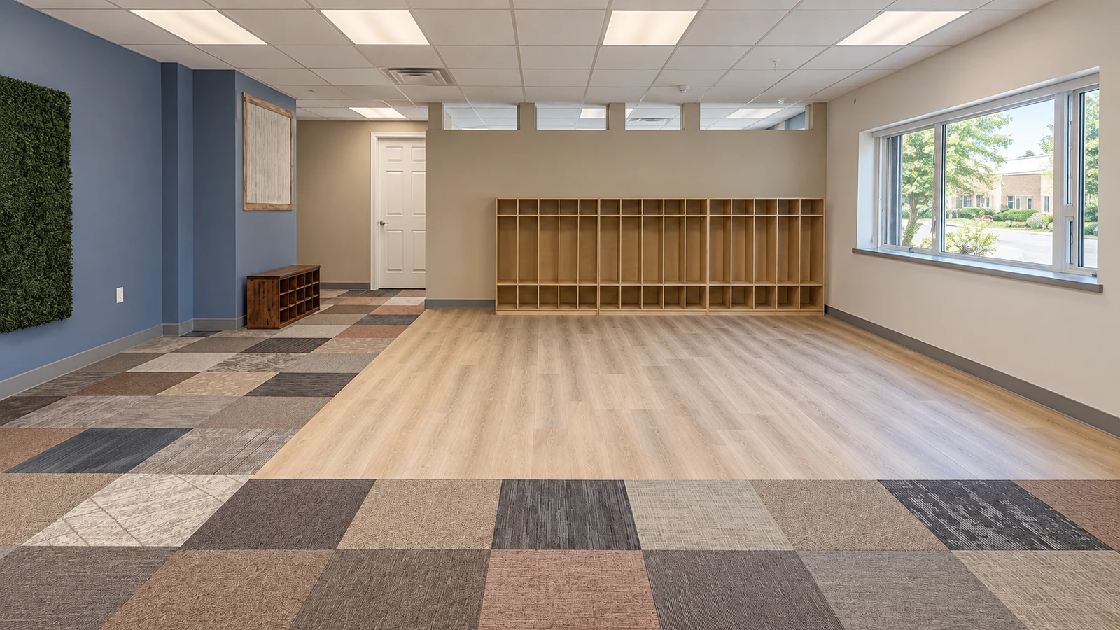 Repair of floors and walls in the kindergarten