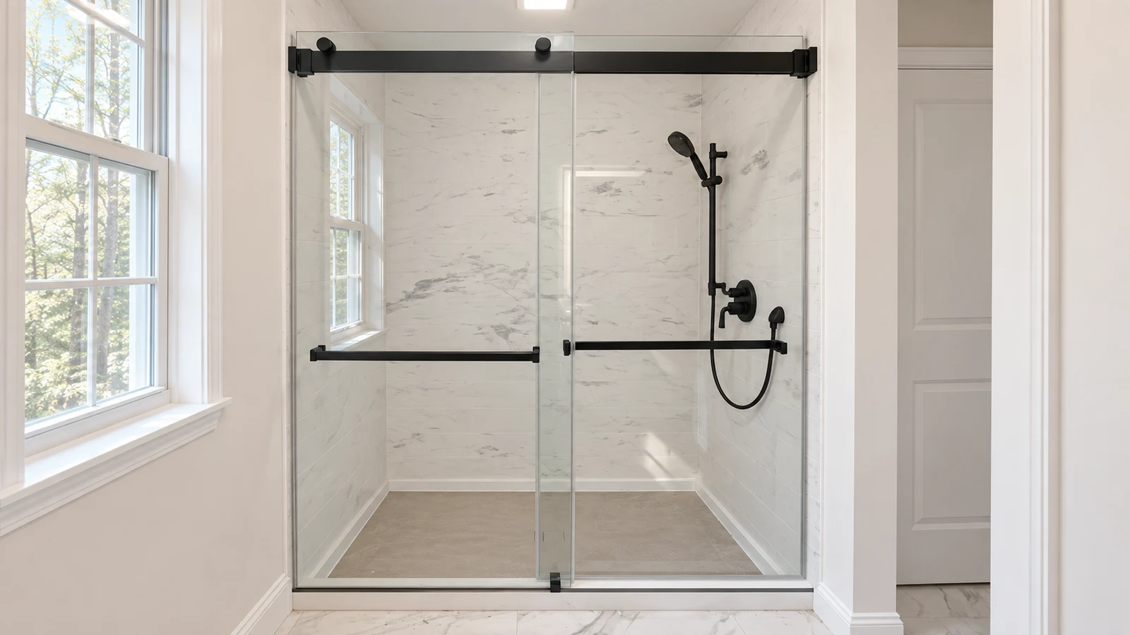Bathroom after renovation by MANAKOV Inc