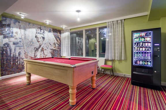 Pool table in the common room