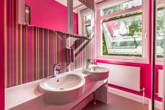 Bathroom with a window