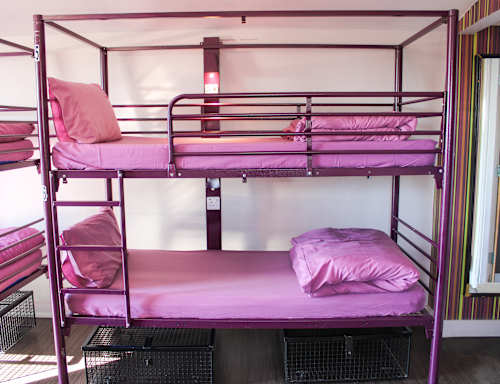 Shared dormitory bunk layout