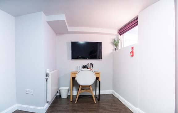 Private-room desk and seating