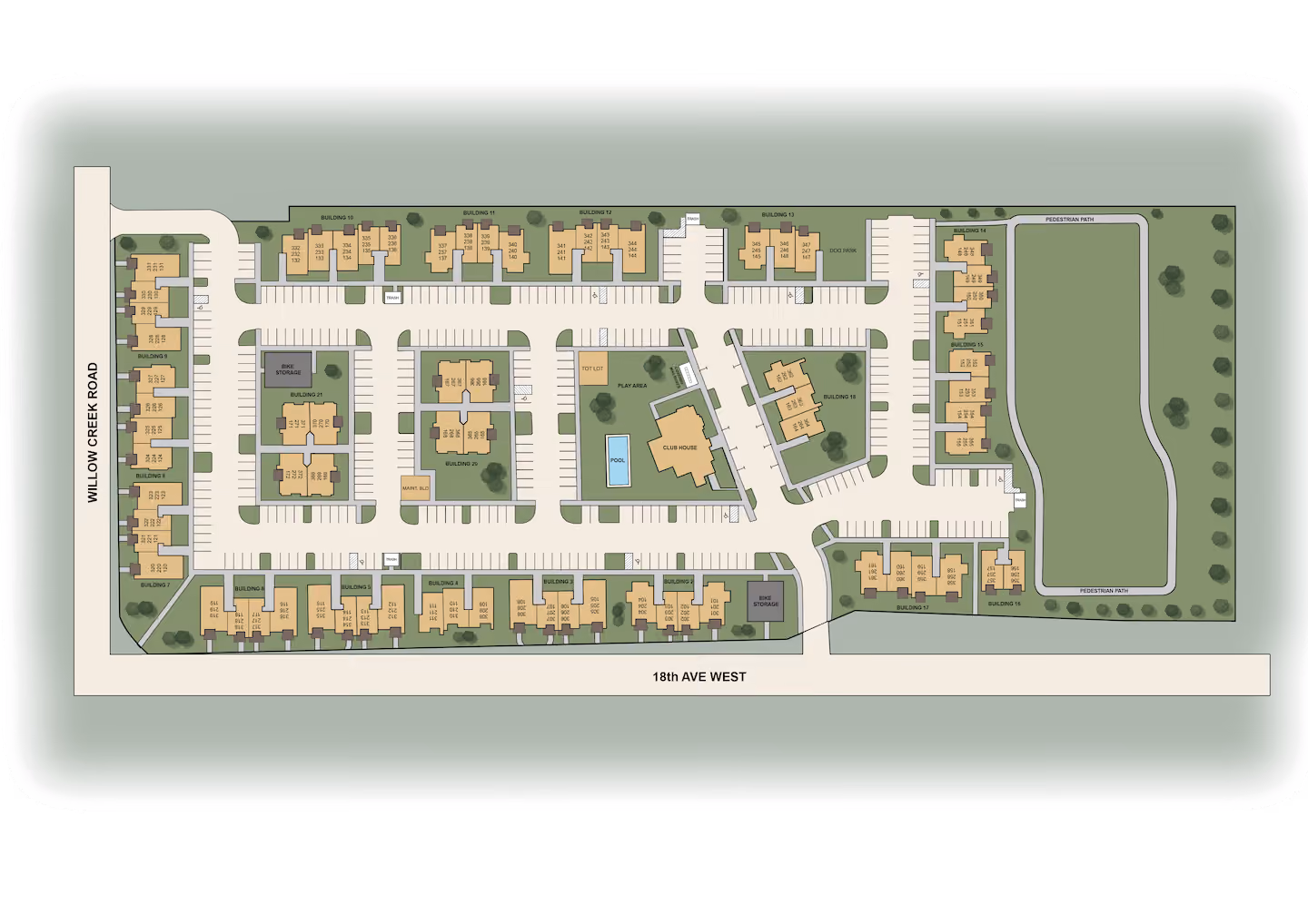 Community map of Reserve at Hunters Ridge in Eugene, Oregon