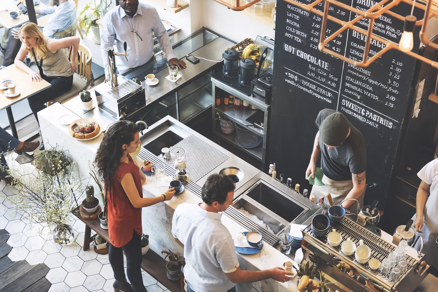 People ordering coffee