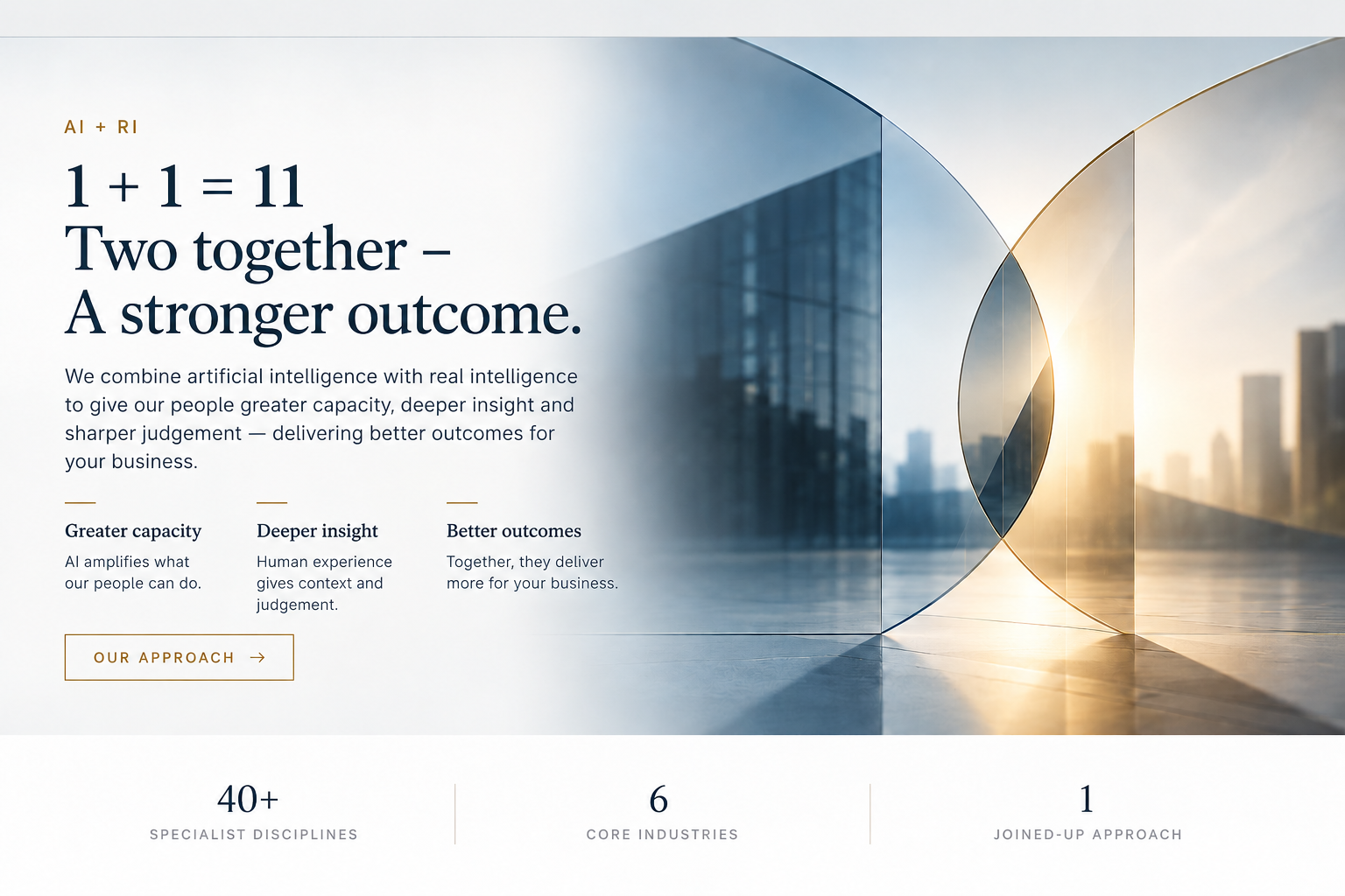 AI + RI: 1 + 1 = 11, Two together — A Stronger Outcome