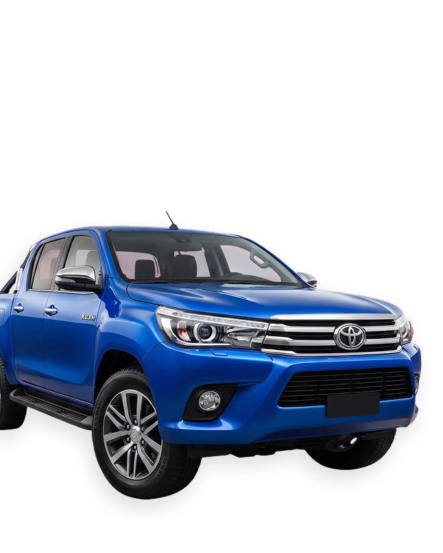 Blue Toyota Hilux ute