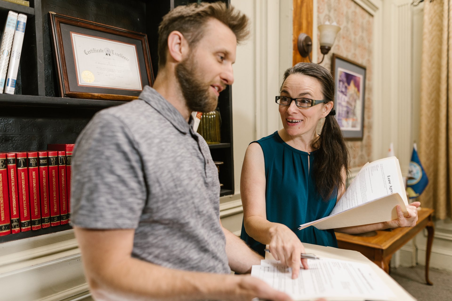Spouse establishing power of attorney with lawyer