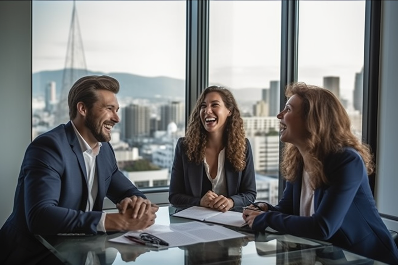 a young and happily married couple meet with an attorney for estate planning