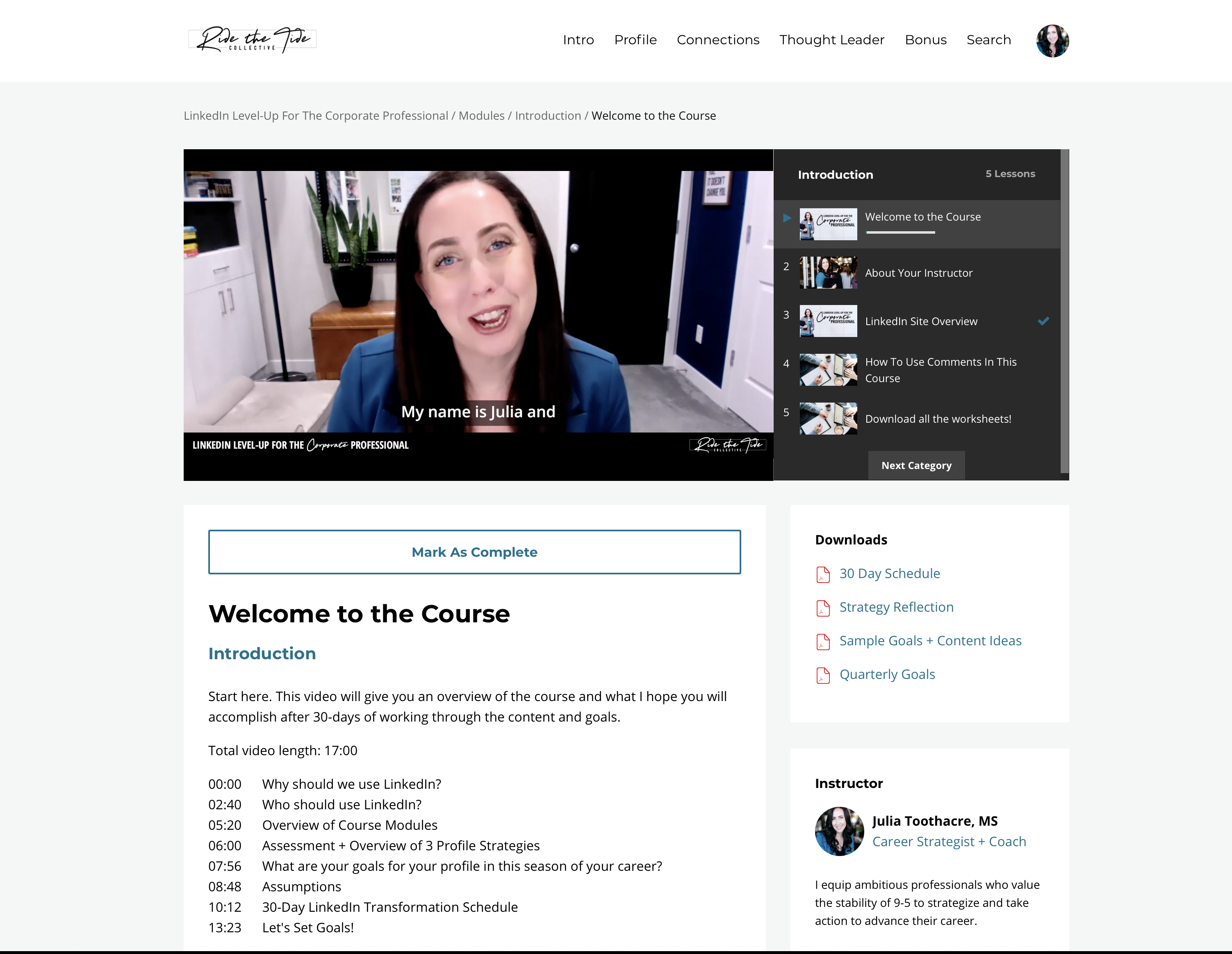 LinkedIn Level-Up course platform preview