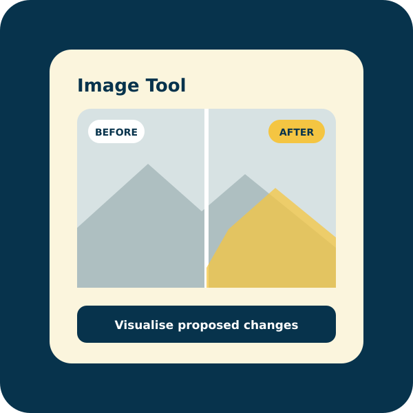 Tradie AI Image Tool showing proposed job changes