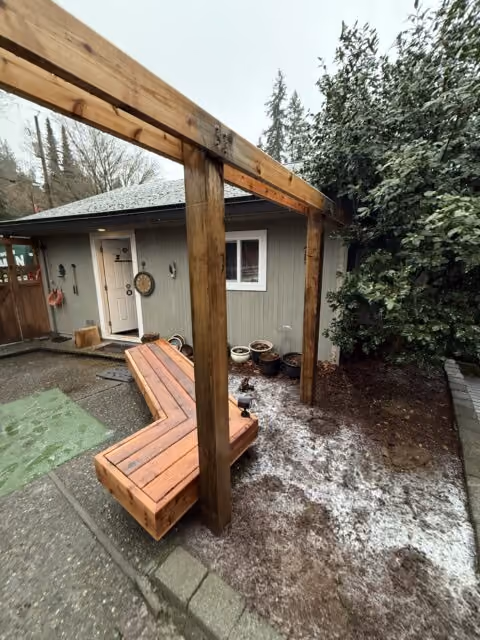 Backyard Trellis and Custom Bench Reconstruction