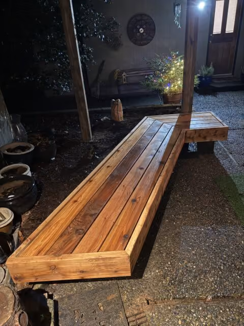 Backyard Trellis and Custom Bench Reconstruction