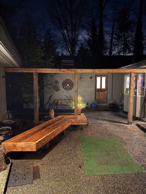 Backyard Trellis and Custom Bench Reconstruction