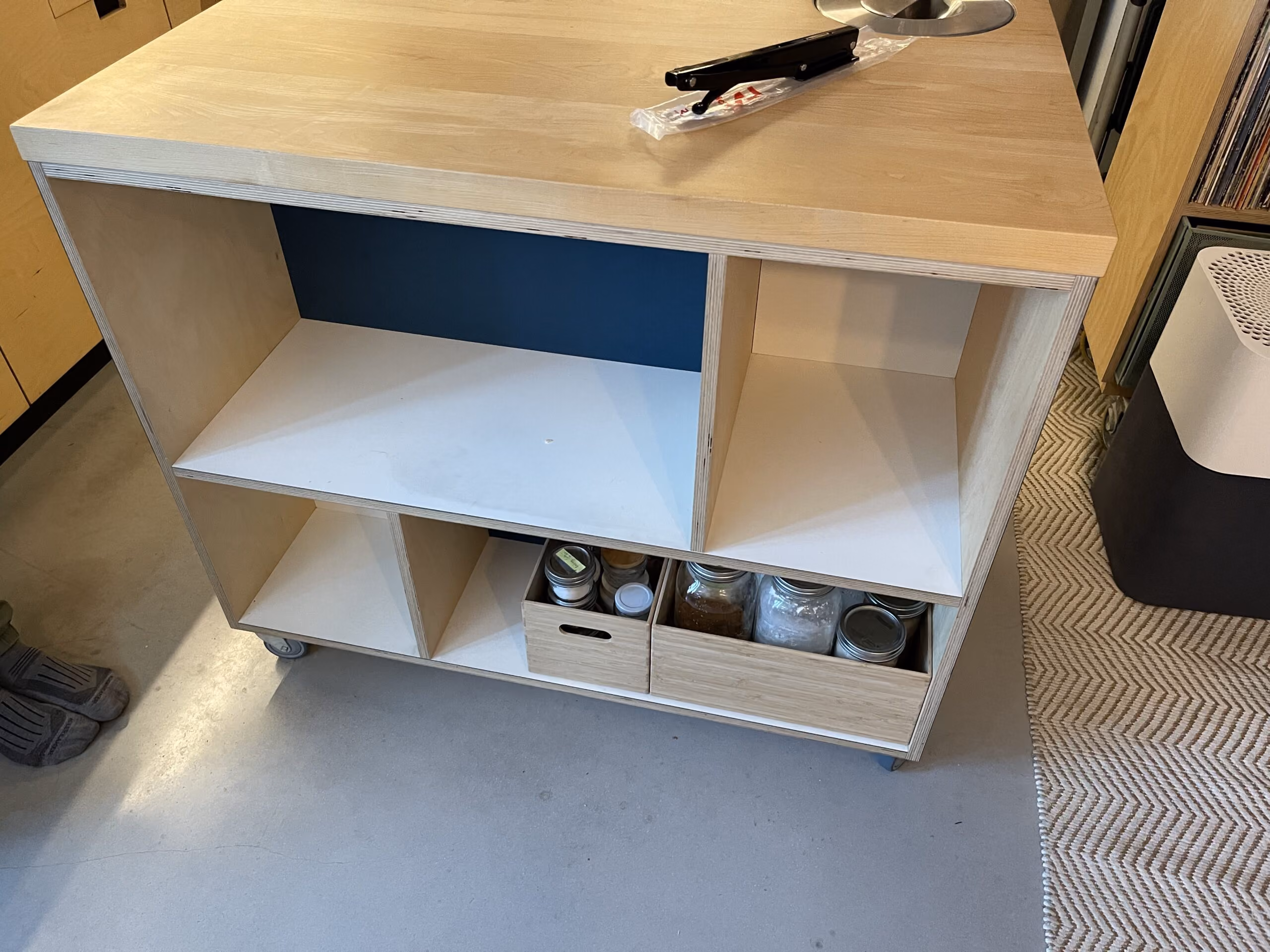 Custom Hinged Island Leaf Installation In Vancouver