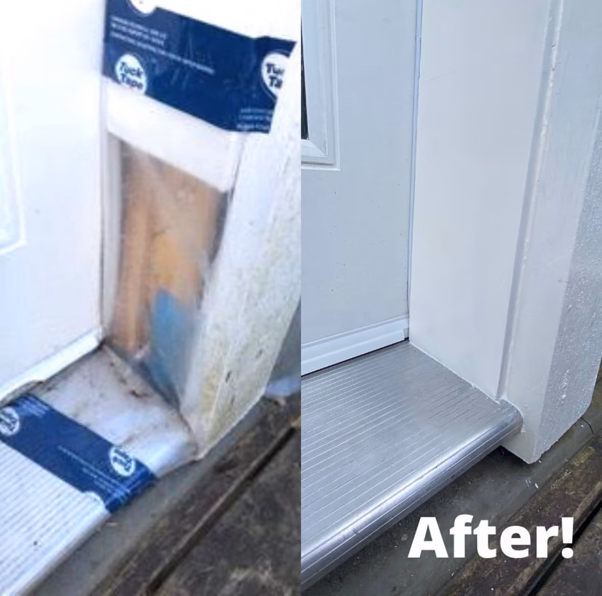 A Repaired Exterior Door Sill & Jamb In North Vancouver