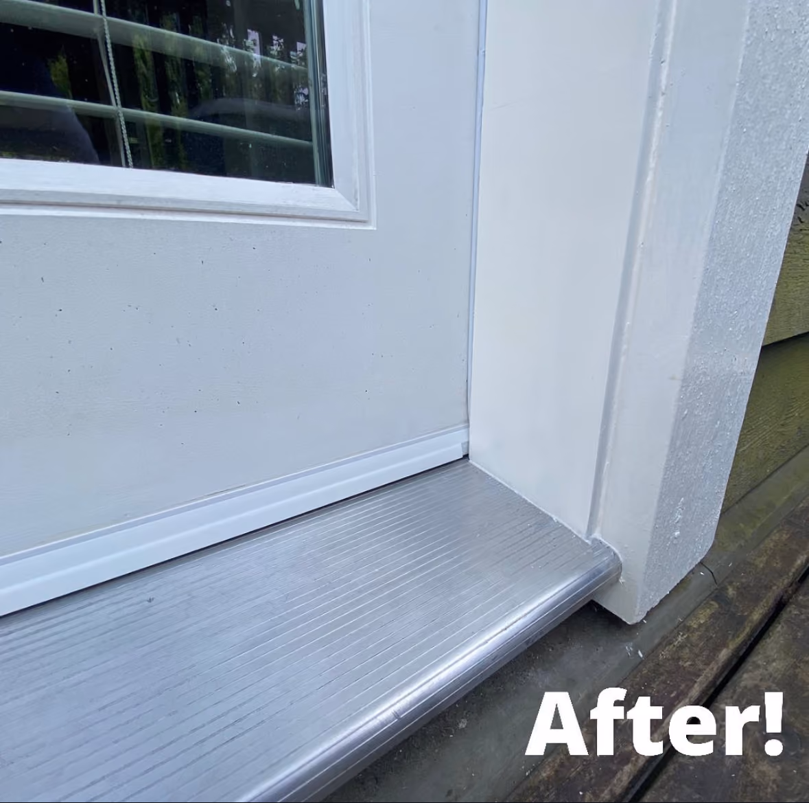 A Repaired Exterior Door Sill & Jamb In North Vancouver